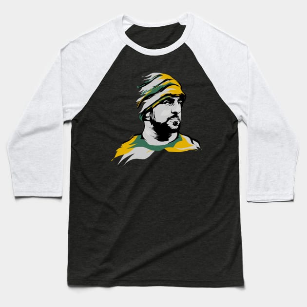 Aaron Rodgers fanart Baseball T-Shirt by pentaShop